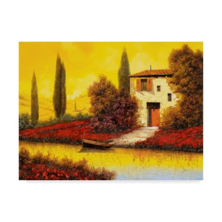 Guido Borelli 'Lungo Il Flume Tra I Papaveri' Canvas Art,35x47